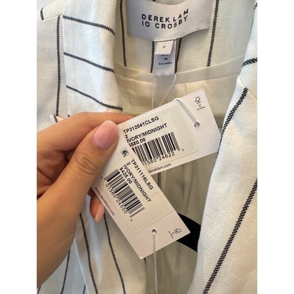 Derek Lam 10 Crosby | Walter Double Breasted Linen-Blend Jacket & Pant Set $975 - Picture 8 of 8